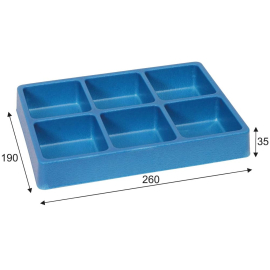 Tool Tray with 6 Small Compartments