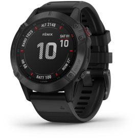 Fenix 6S Pro GPS Watch - Black with Black Band