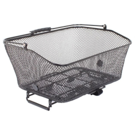 Brocante mesh rear basket with spring clips and handles