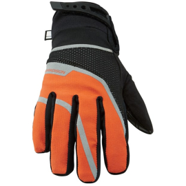 Avalanche women's waterproof gloves, black / shocking orange X-small