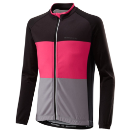 Sportive youth long sleeved thermal jersey, black / pink glo age 9 - 10
