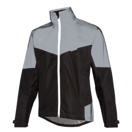 Stellar Reflective men's waterproof jacket, black / silver large