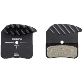 H03A disc brake pads and spring, cooling fins, alloy backed, resin