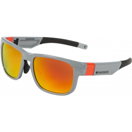 Crossfire glasses 3 pack - gloss grey frame  fire mirror/smoke/clear lens