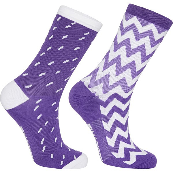 Ziggy purple reign/weiß große 43-45 Madison Sportive Mid Sock Doppelpack 
