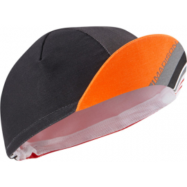 Sportive poly cotton cap  flame red blocks one size