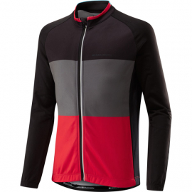 Sportive youth long sleeved thermal jersey  black / flame red age 9 - 10