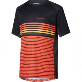 Zen youth short sleeve jersey  black / chilli red age 9 - 10