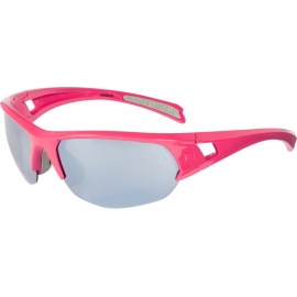 Mission glasses - gloss rose red frame  silver mirror lens