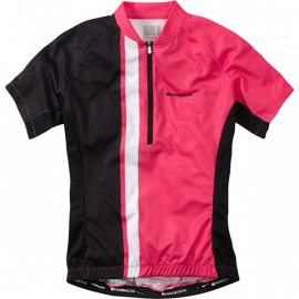 Tour women's short sleeve jersey  pink glo / black size 8